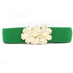 2989 Women's Elastic Vintage Belt Green Belts For Women Dresses Stretchy